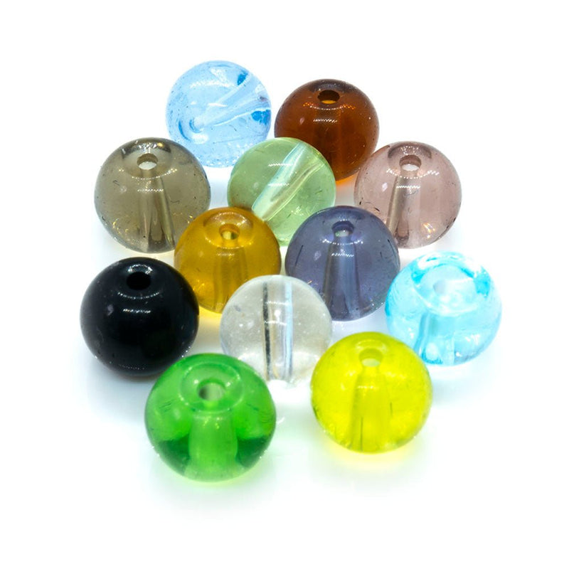 Load image into Gallery viewer, Crystal Glass Smooth Round Beads 6mm Aquamarine - Affordable Jewellery Supplies
