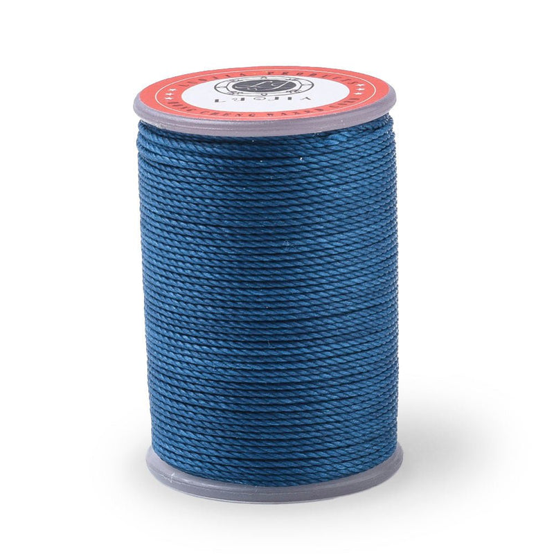 Load image into Gallery viewer, Waxed Polyester Round Twisted Cord 1mm Steel Blue - Affordable Jewellery Supplies
