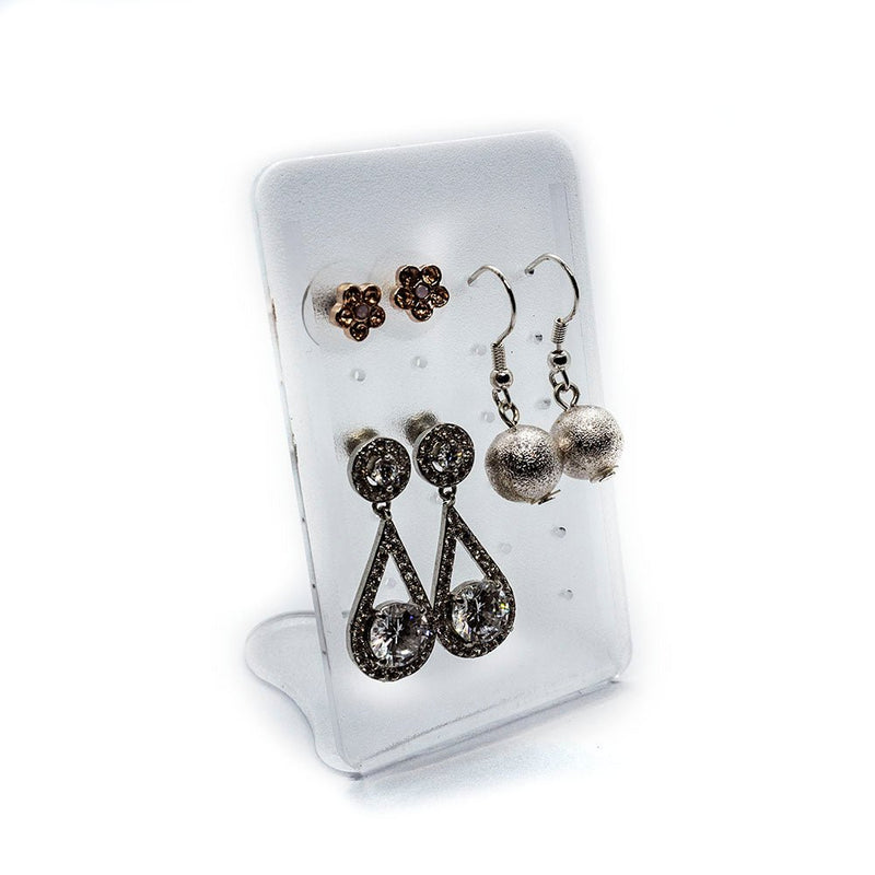 Load image into Gallery viewer, Acrylic Earring Display Stand 47mm x 76mm x 38mm Clear - Affordable Jewellery Supplies
