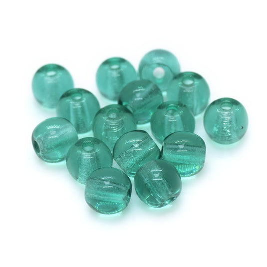 Czech Glass Druk Round 4mm Teal - Affordable Jewellery Supplies