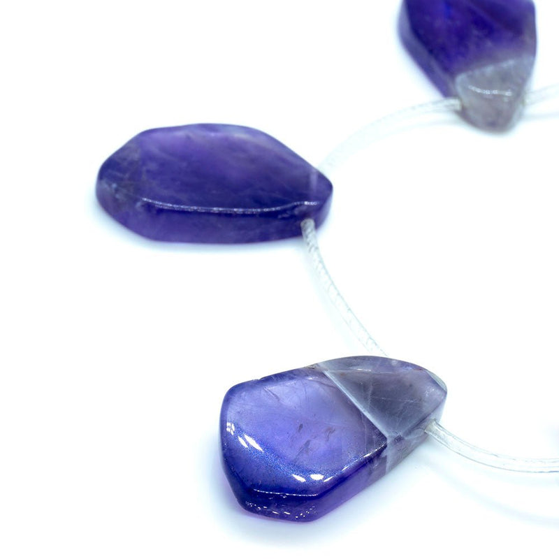 Load image into Gallery viewer, Gemstone Flake Beads 45cm length Amethyst - Affordable Jewellery Supplies
