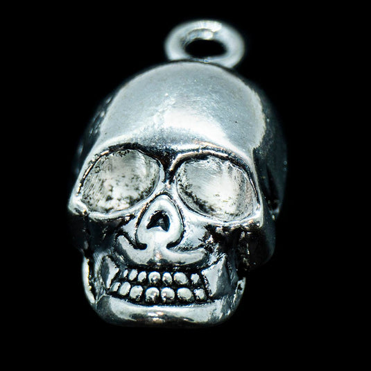 Skull Charm 20mm x 11mm Silver - Affordable Jewellery Supplies