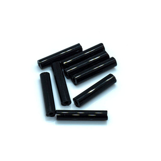 Bugle Beads 2mm x 12.5mm Black - Affordable Jewellery Supplies