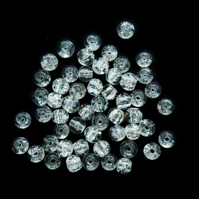 Load image into Gallery viewer, Glass Crackle Beads 4mm Clear - Affordable Jewellery Supplies
