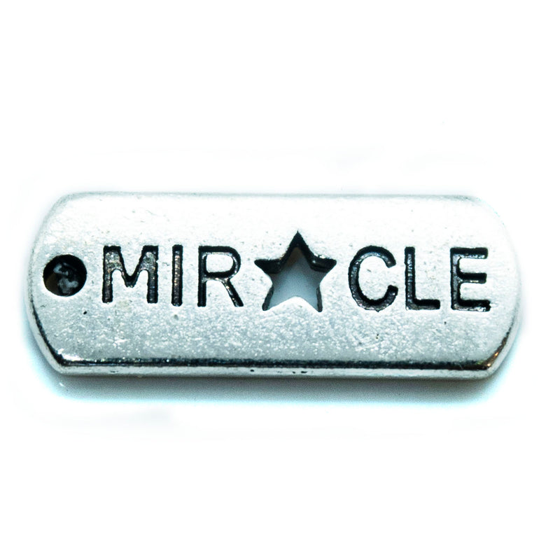 Load image into Gallery viewer, Inspirational Message Pendant 21mm x 8mm x 2mm Miracle - Affordable Jewellery Supplies
