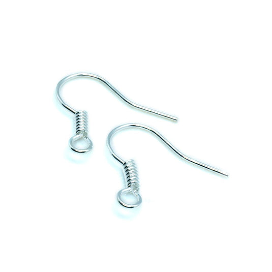 Earhooks Twist 15mm x 15mm Silver - Affordable Jewellery Supplies