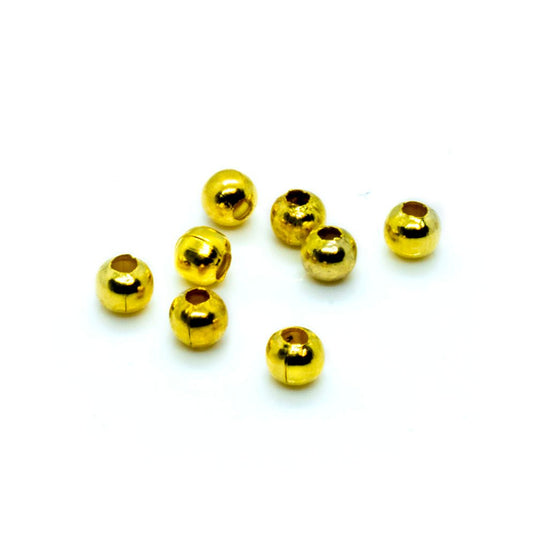 Metal Ball 3mm Gold Plated - Affordable Jewellery Supplies