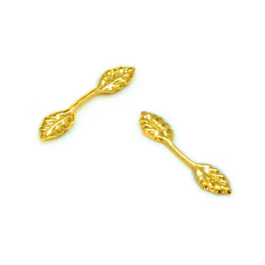Bail - Fold Over Double Leaf 13mm x 3mm Gold - Affordable Jewellery Supplies