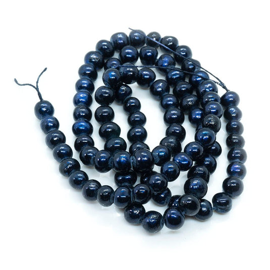 Natural Cultured Freshwater Pearls - Oval 4mm x 4-4.5mm Blackish Blue - Affordable Jewellery Supplies