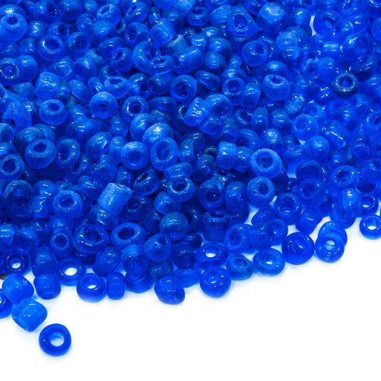 Transparent Seed Beads 11/0 Blue - Affordable Jewellery Supplies