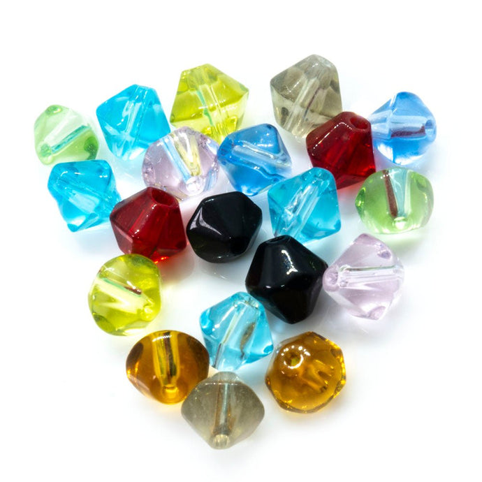 Crystal Glass Bicone 6mm Aquamarine - Affordable Jewellery Supplies