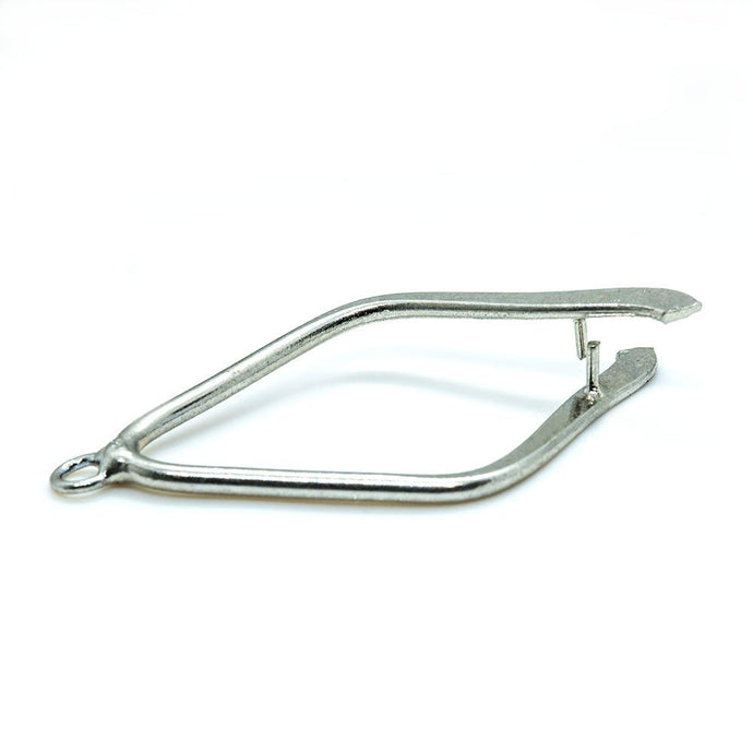 Pinch Bail Twist 32mm x 18mm Silver - Affordable Jewellery Supplies