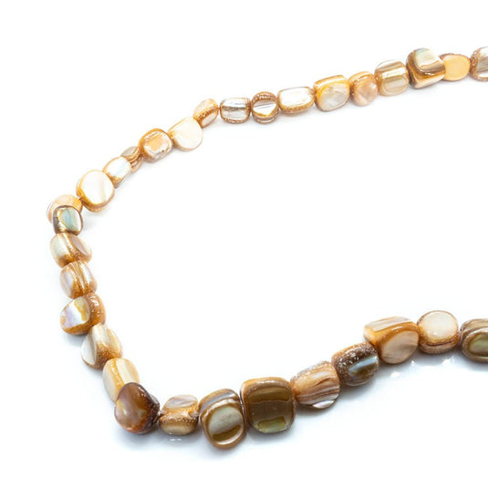 Mother of Pearl 40cm length Apricot - Affordable Jewellery Supplies