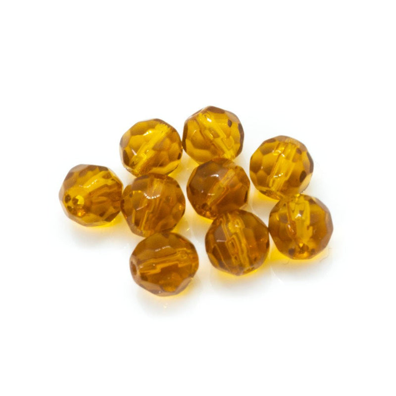 Load image into Gallery viewer, Crystal Glass Faceted Round 6mm Light Colorado Topaz - Affordable Jewellery Supplies
