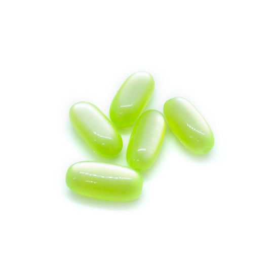 Resin Rectangle Beads 14mm x 6mm Lime - Affordable Jewellery Supplies