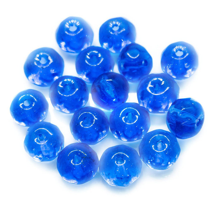 Chinese Crystal Glass Rondelle 7mm x 5mm Cobalt - Affordable Jewellery Supplies