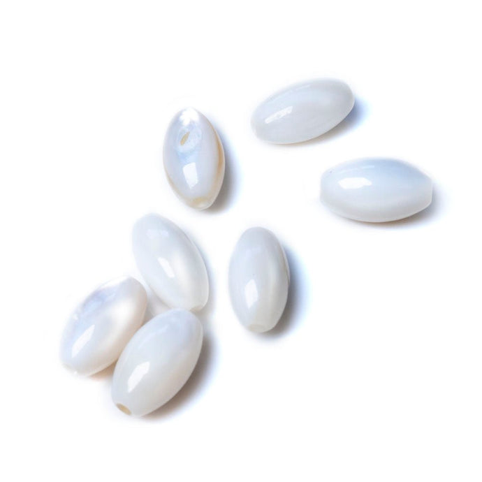 Mother-of-pearl shell (natural) Oval 8mm x 5mm Natural - Affordable Jewellery Supplies