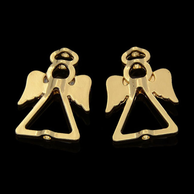 Load image into Gallery viewer, Angel Bead Frame 26mm x 19mm x 4mm Gold - Affordable Jewellery Supplies