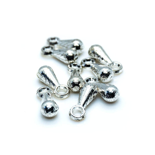 Teardrop Chain End Dangle 7mm Silver - Affordable Jewellery Supplies
