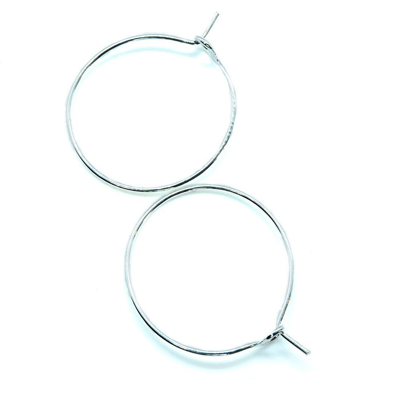 Load image into Gallery viewer, Wine Glass Charm Ring 20mm Silver - Affordable Jewellery Supplies
