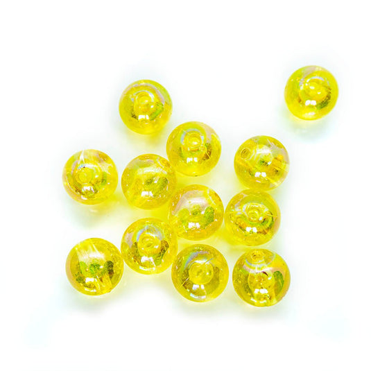 Eco-Friendly Transparent Beads 10mm Yellow - Affordable Jewellery Supplies