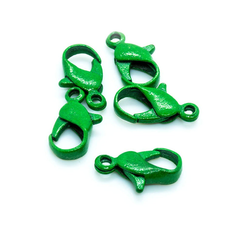 Load image into Gallery viewer, Lobster Claw Clasp 12mm Green - Affordable Jewellery Supplies
