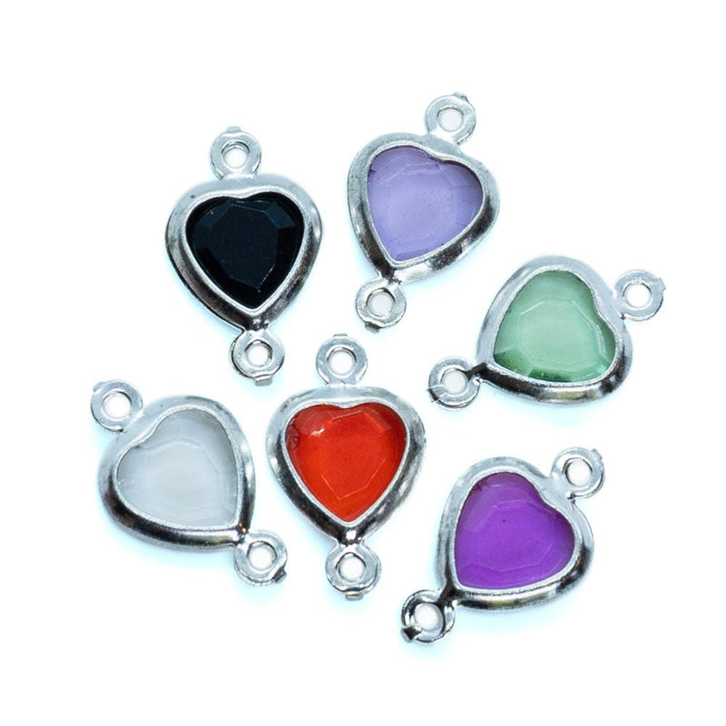 Load image into Gallery viewer, Heart Link Connector Bead 14mm x 8mm Orange Peach - Affordable Jewellery Supplies