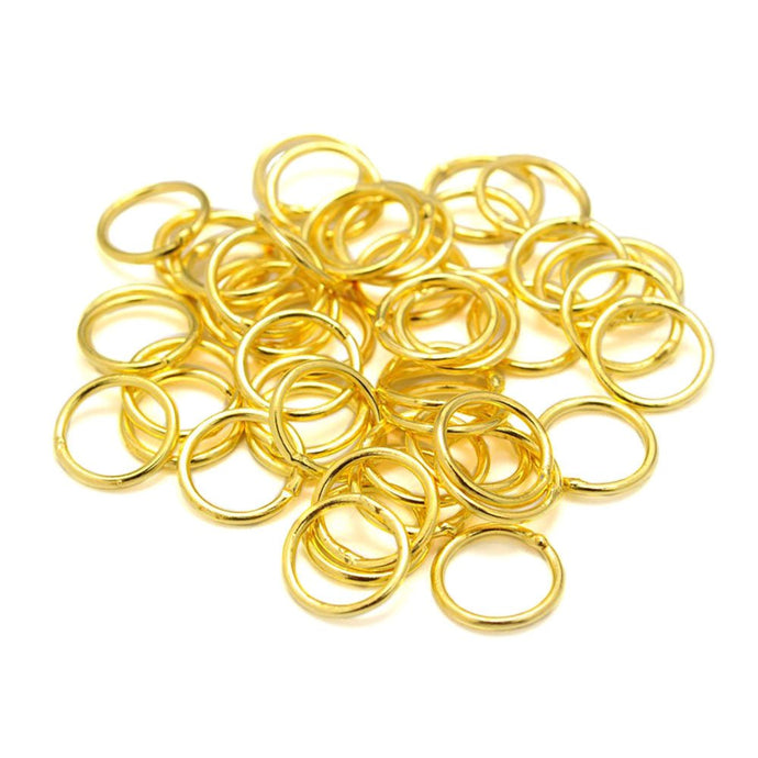 Soldered Jump Rings 10mm Gold - Affordable Jewellery Supplies