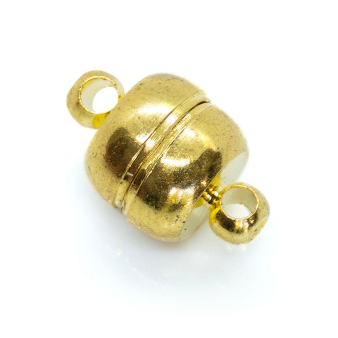 Round Magnetic Clasp 11mm x 6mm Gold - Affordable Jewellery Supplies