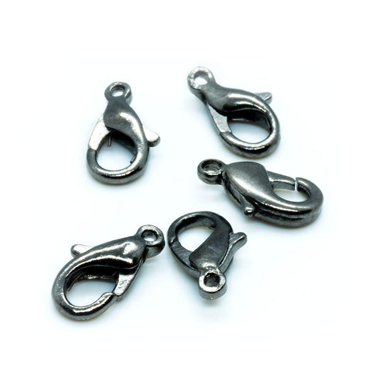 Lobster Claw Clasp 12mm Plumbum Black - Affordable Jewellery Supplies