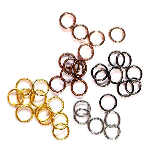 Jump Rings Round 6mm x 0.6mm Antique Copper - Affordable Jewellery Supplies