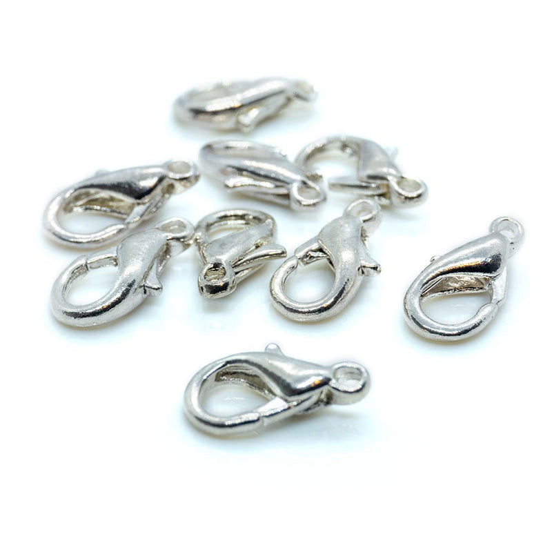 Load image into Gallery viewer, Lobster Claw Clasp 12mm Silver Plated - Affordable Jewellery Supplies
