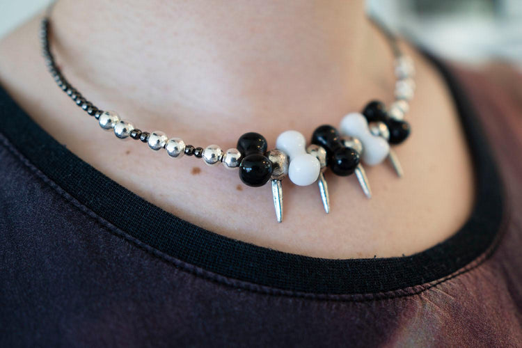 Halloween Spikes and Bones Necklace - Affordable Jewellery Supplies