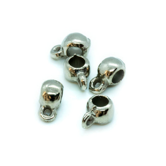 Tibetan Silver Pendant Holder 9mm x 4.5mm Silver - Affordable Jewellery Supplies