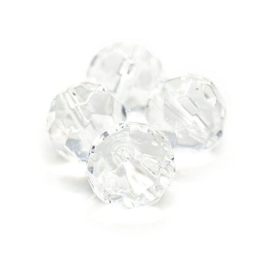 Chinese Crystal Faceted Glass Beads 10mm Crystal - Affordable Jewellery Supplies