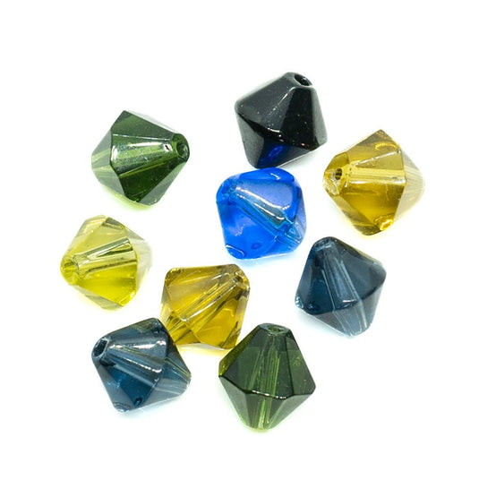 Crystal Glass Bicone 8mm Jet - Affordable Jewellery Supplies