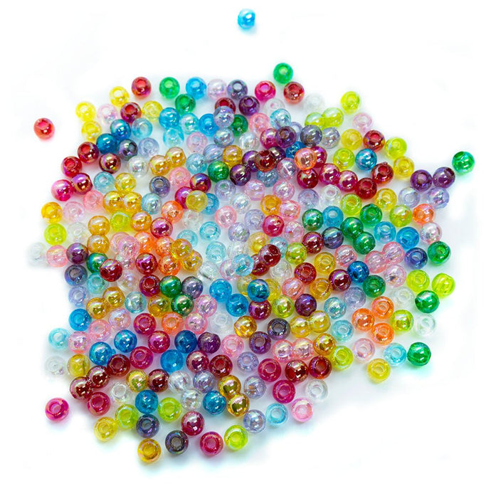 Eco - Friendly Transparent Beads 3mm Mixed - Affordable Jewellery Supplies