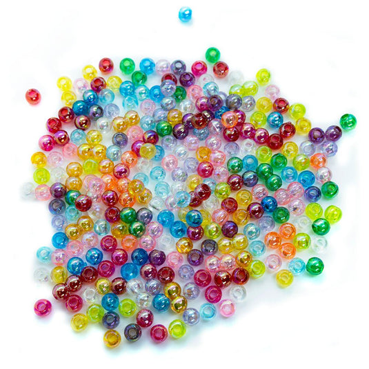 Eco - Friendly Transparent Beads 3mm Mixed - Affordable Jewellery Supplies