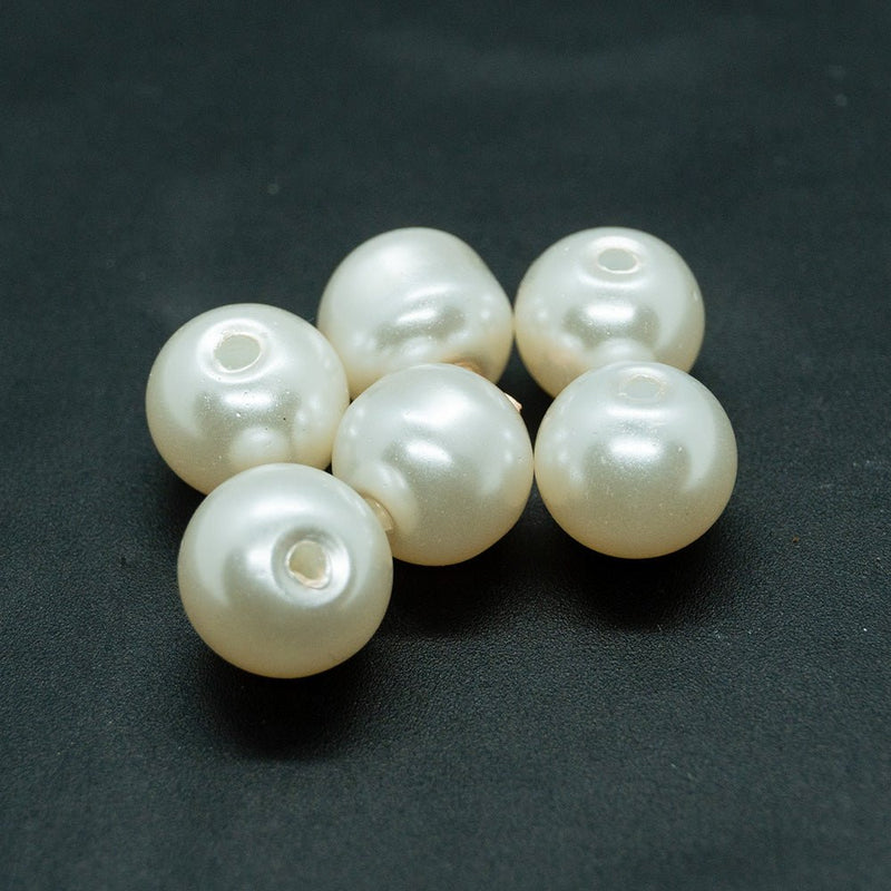 Load image into Gallery viewer, Pearlized Glass Pearls 8mm Peach - Affordable Jewellery Supplies
