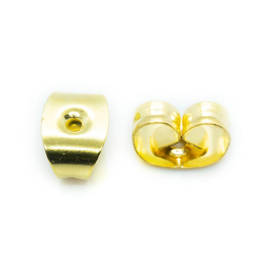 Earring Back Butterfly 6mm x 4mm x 3mm Gold - Affordable Jewellery Supplies