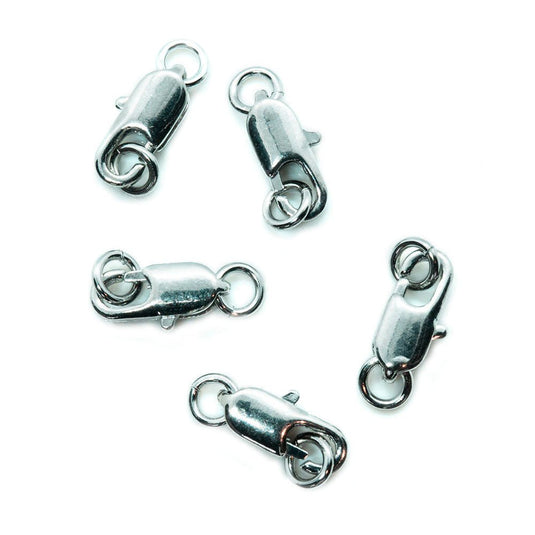 Plated Lobster Claw Clasp 10.5mm x 5mm Platinum - Affordable Jewellery Supplies