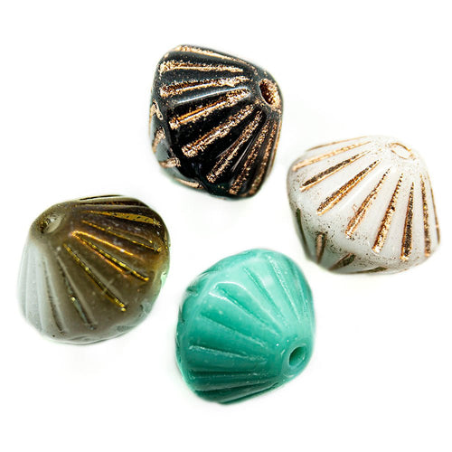Czech Glass Antique Rondelle 9mm Chalk White with Zairit - Affordable Jewellery Supplies