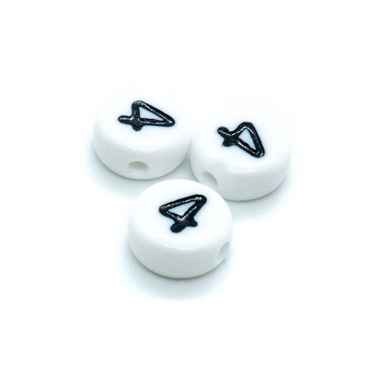 Acrylic Alphabet and Number Beads 7mm Number 4 - Affordable Jewellery Supplies