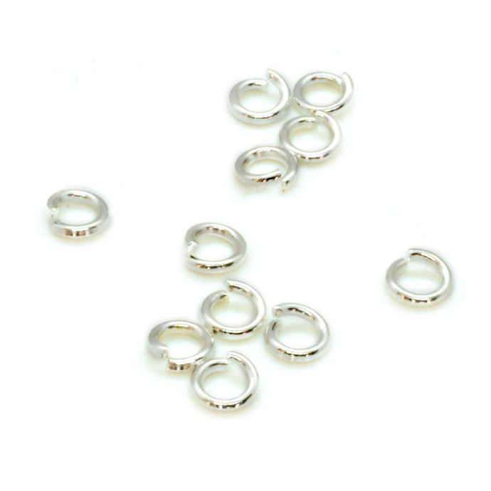 Jump Rings Round 4mm x 0.8mm Silver - Nickel Free - Affordable Jewellery Supplies
