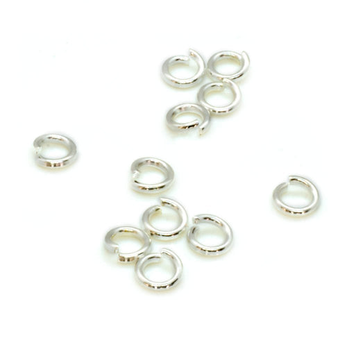 Jump Rings Round 4mm x 0.8mm Silver - Nickel Free - Affordable Jewellery Supplies