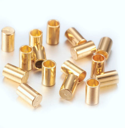 Cord Tip or Cord End 5mm x 3mm Gold - Affordable Jewellery Supplies