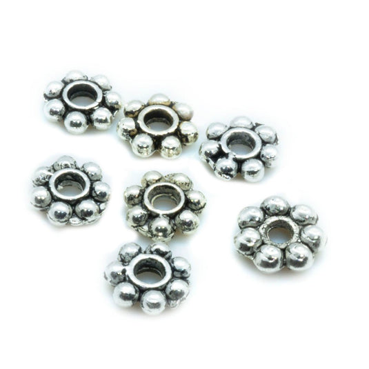 Beaded Rondelle 3 - 5mm x 1mm Tibetan Silver - Affordable Jewellery Supplies