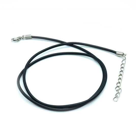 Rubber Necklace Cord 45cm 2mm - Affordable Jewellery Supplies