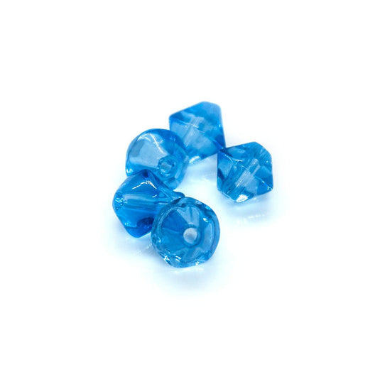 Crystal Glass Bicone 6mm Aquamarine - Affordable Jewellery Supplies
