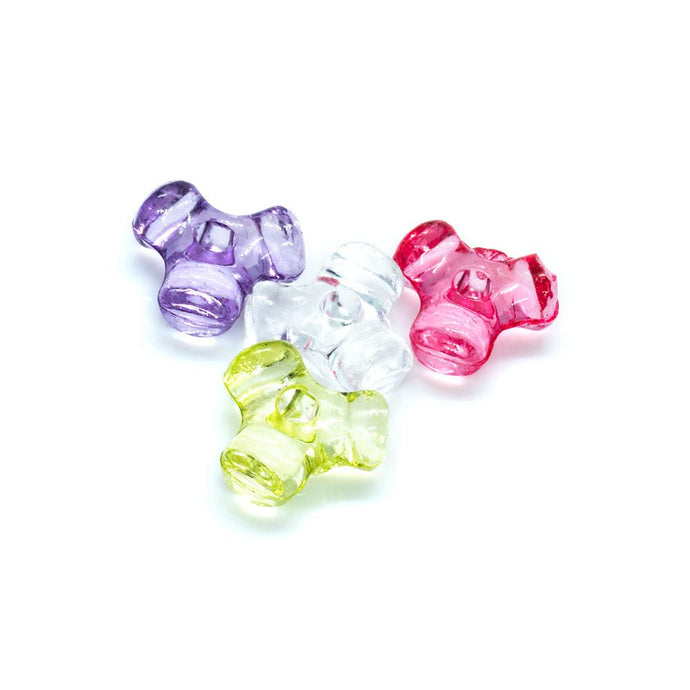 Acrylic Tri - sided Bead Mix 10mm x 10mm Mixed - Affordable Jewellery Supplies